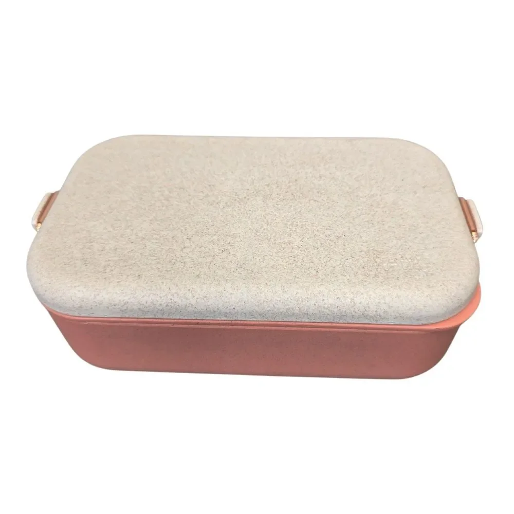 Our Place Layered Bento Box Lunchbox Set Pink and Cream
